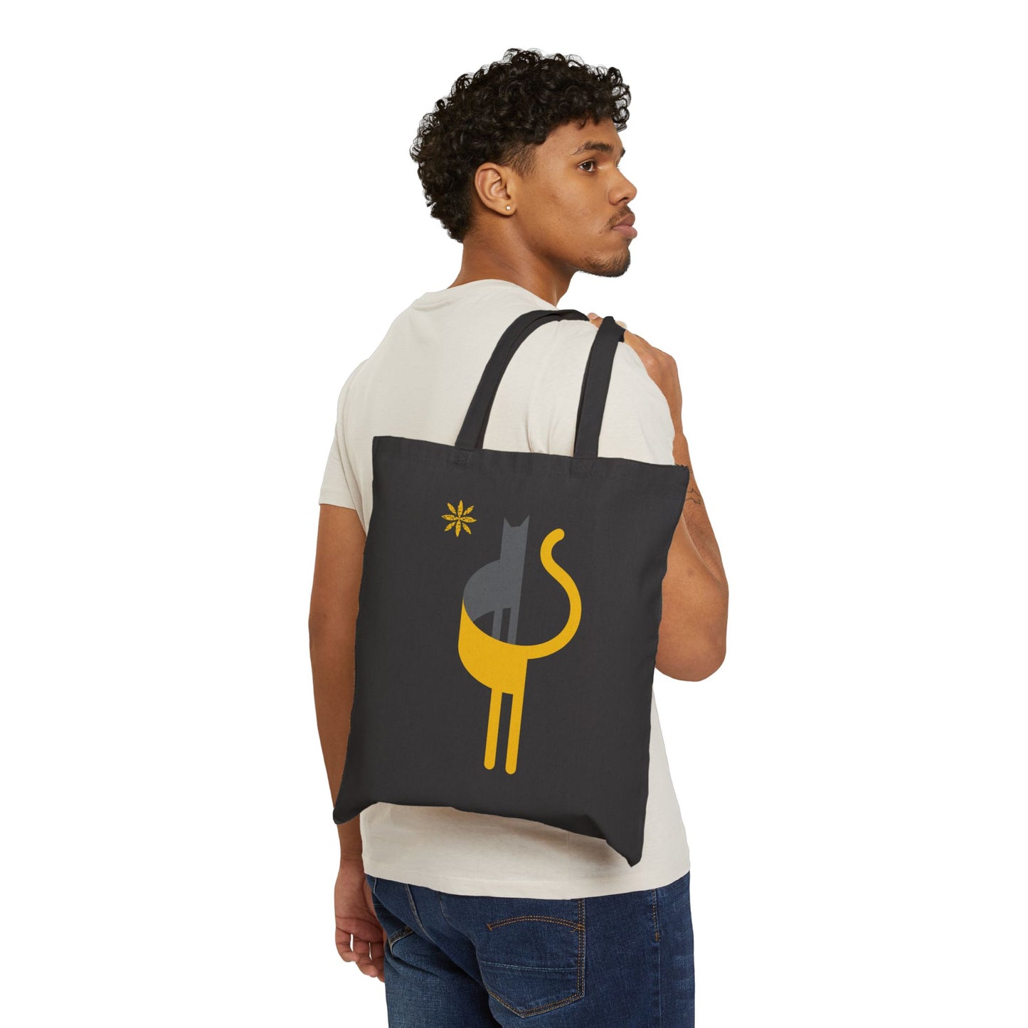 FlatCat Cotton Canvas Tote Bag