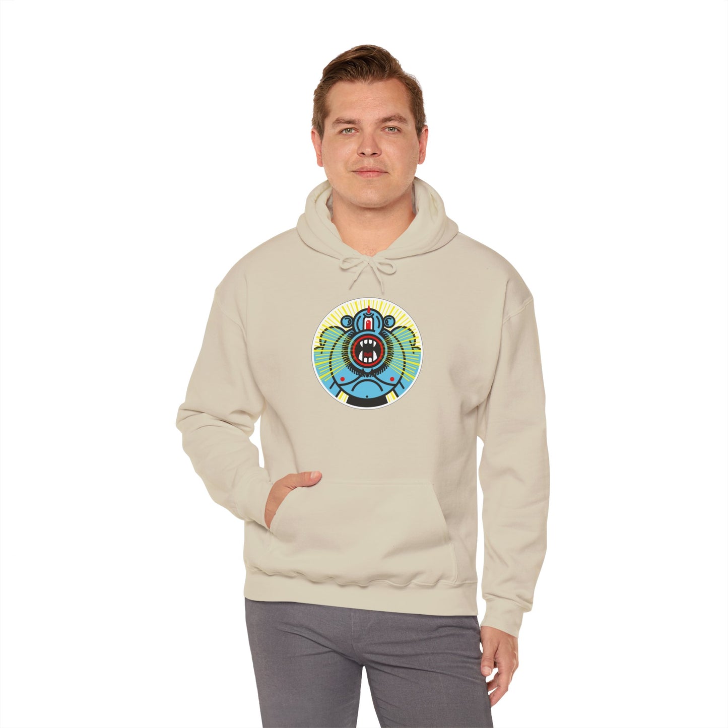 Ciclope Unisex Hoodie – Heavy Blend™ Fleece Sweatshirt with Bold Cyclops Design