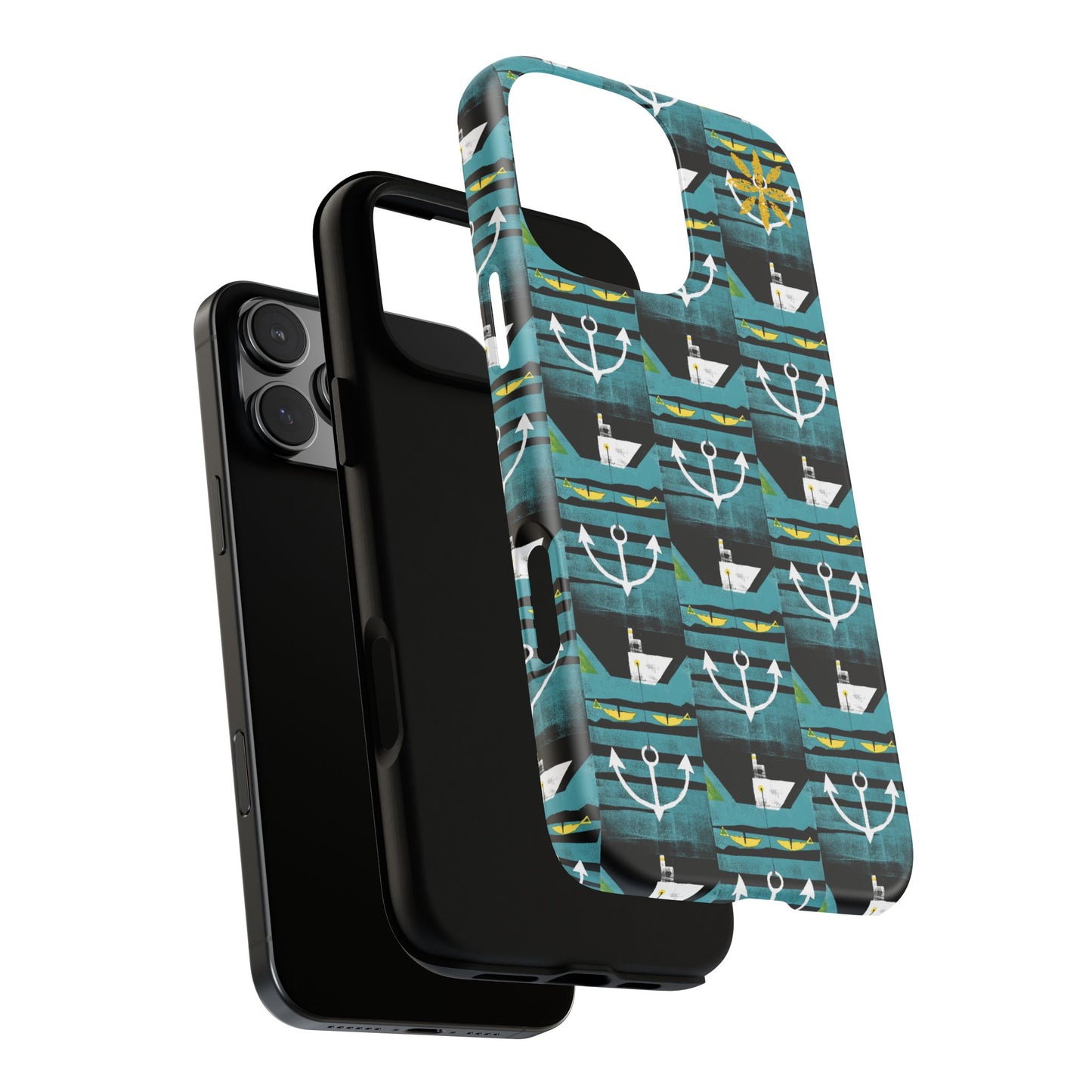 Nautical Tough Case - Waterproof Phone Cover with Marine Design