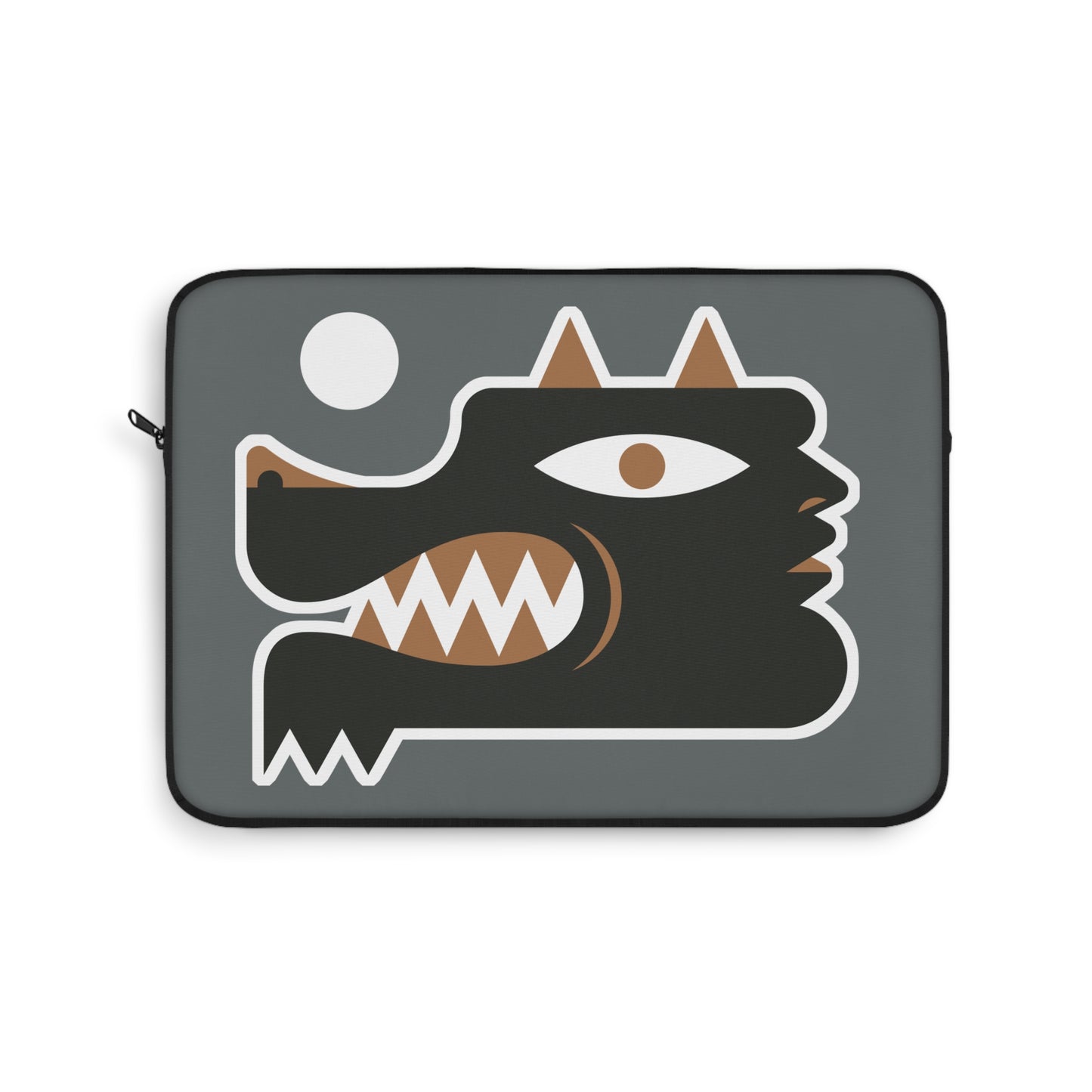 Artistic Wolf Man Laptop Sleeve - Unique Design for Creatives