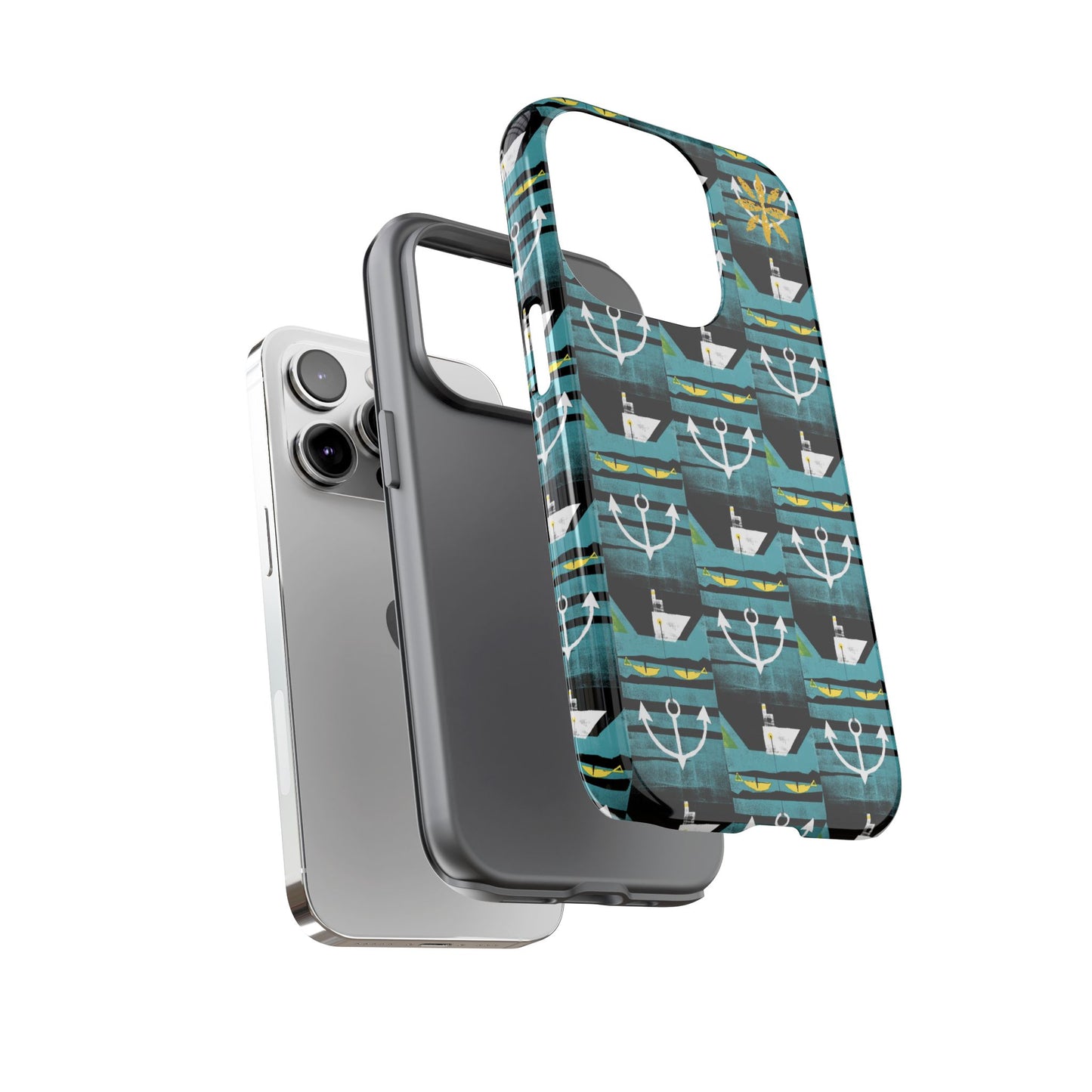 Nautical Tough Case - Waterproof Phone Cover with Marine Design