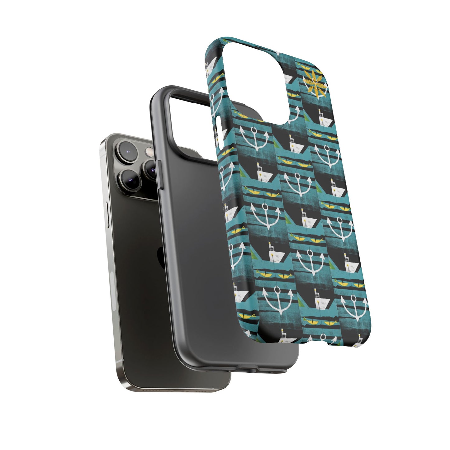 Nautical Tough Case - Waterproof Phone Cover with Marine Design