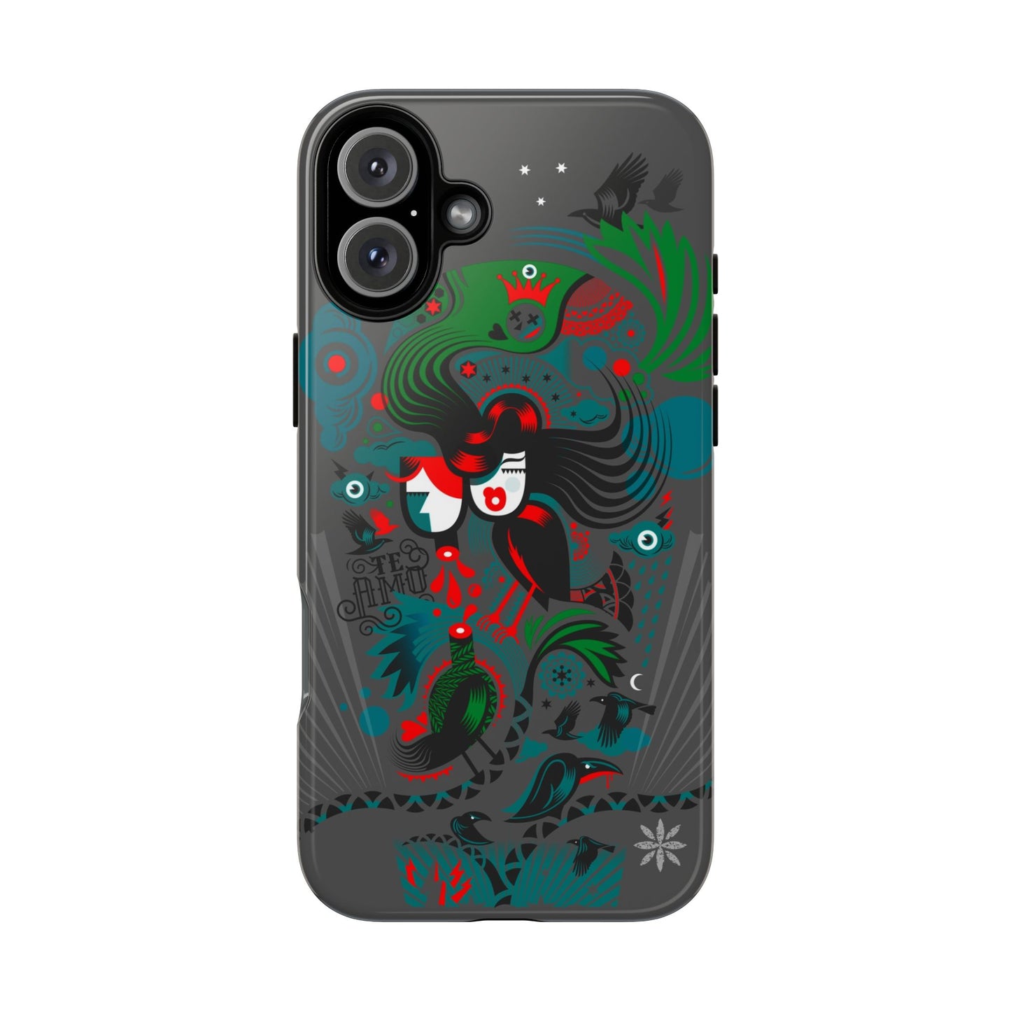 Te Amo Black Birds - Rugged Phone Case