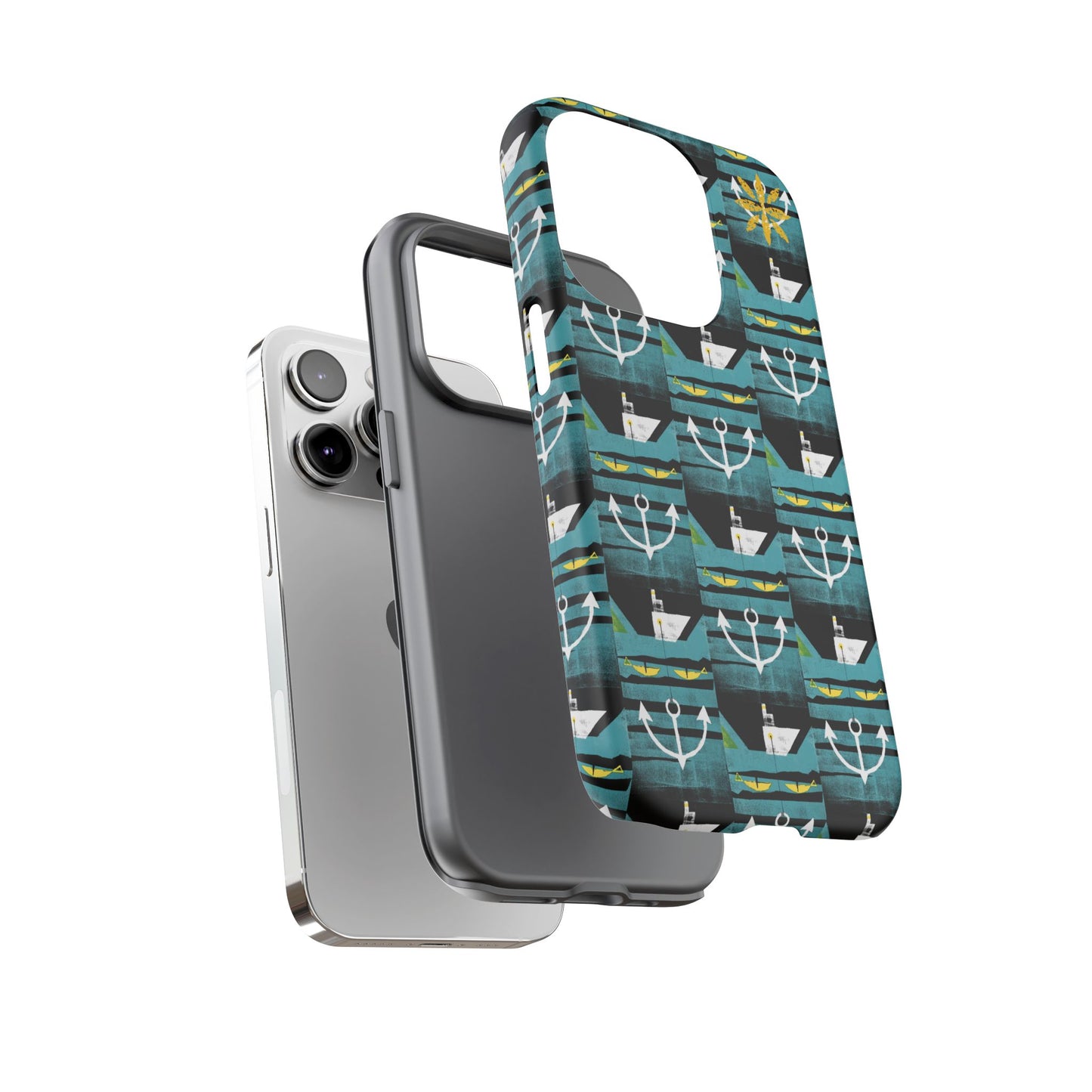 Nautical Tough Case - Waterproof Phone Cover with Marine Design