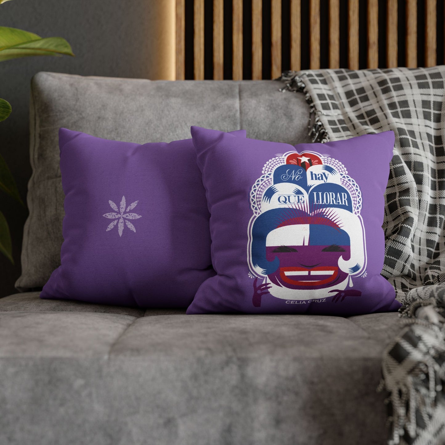 Celia Cruz Inspirational Pillowcase - No Hay Que Llorar