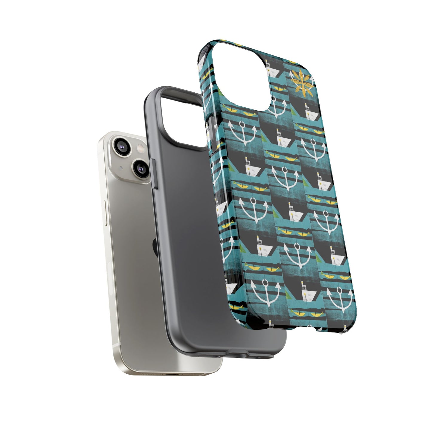 Nautical Tough Case - Waterproof Phone Cover with Marine Design